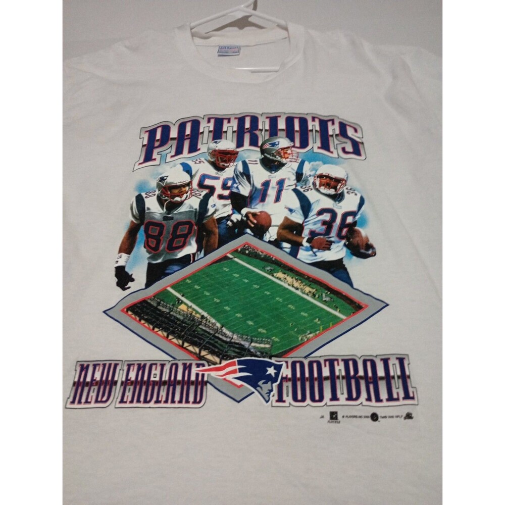 Vintage 2000 PATRIOTS NFL Football Drew Bledsoe Lawyer Milloy Terry Glenn Shirt